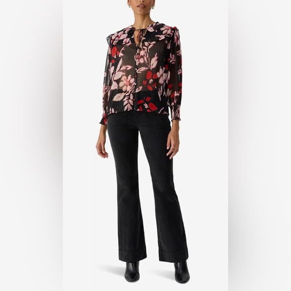 Sanctuary Winter Wish Floral Print Long Sleeve Blouse Size M - Picture 1 of 5